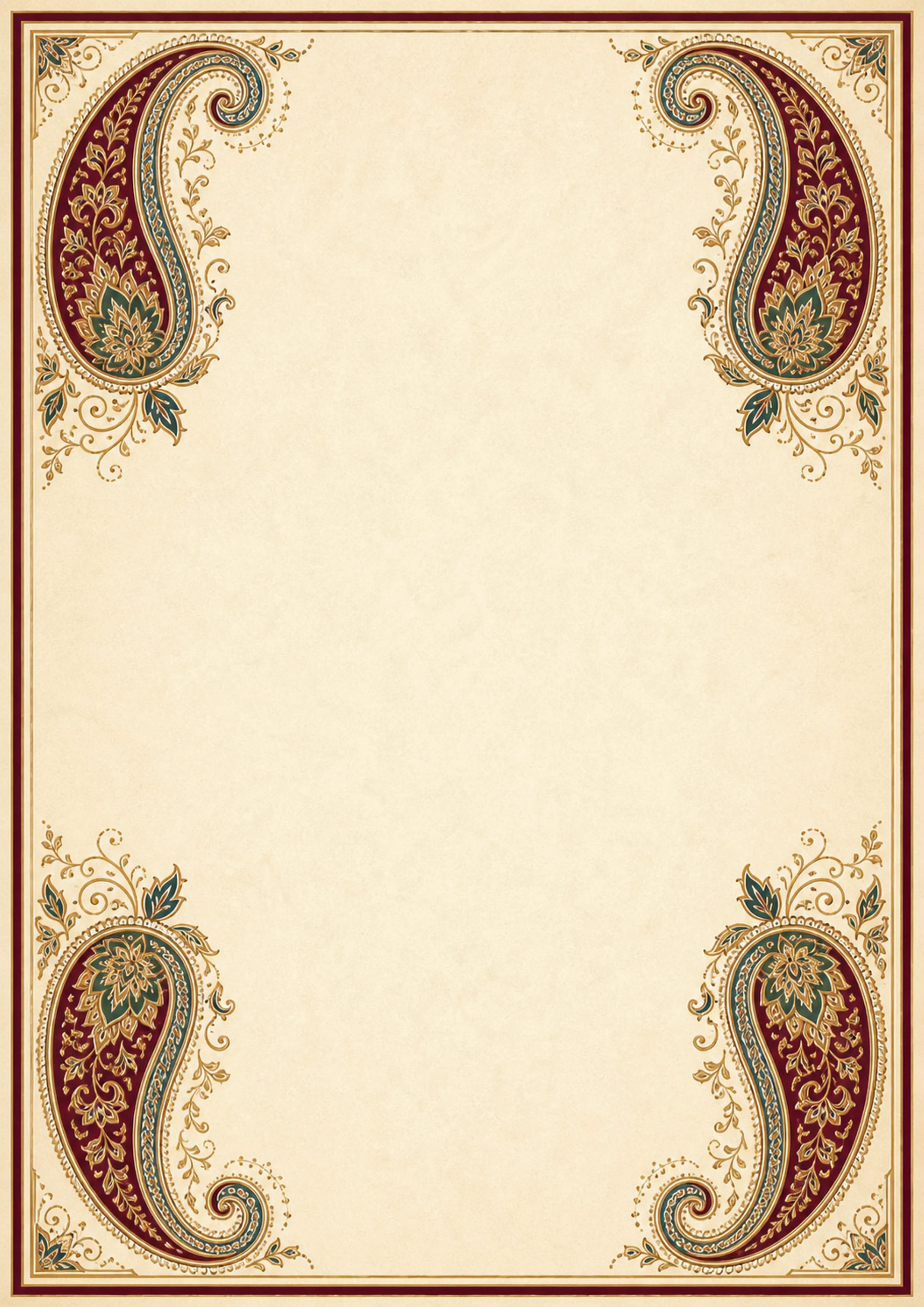 Paisley marriage biodata template preview